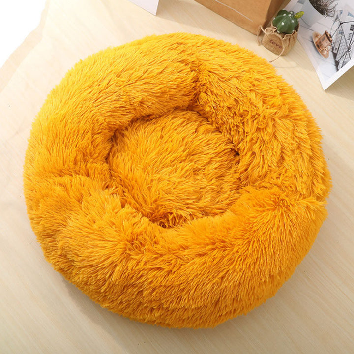 Enhance Your Pet's Comfort with Our Soft Thick Cotton Plush Round Pet Bed