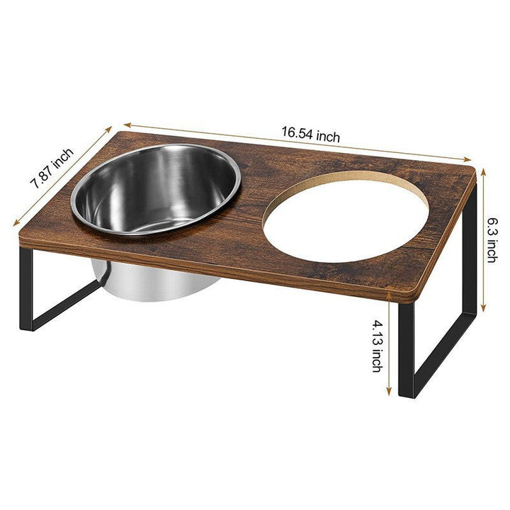 Elevate Your Pet's Dining Experience with Our Iron Wood Pet Feeding Rack